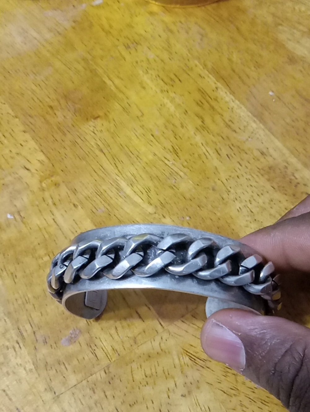 Dannijo Men's Silver-Tone Chain Cuff Bracelet - Classic Linked Design